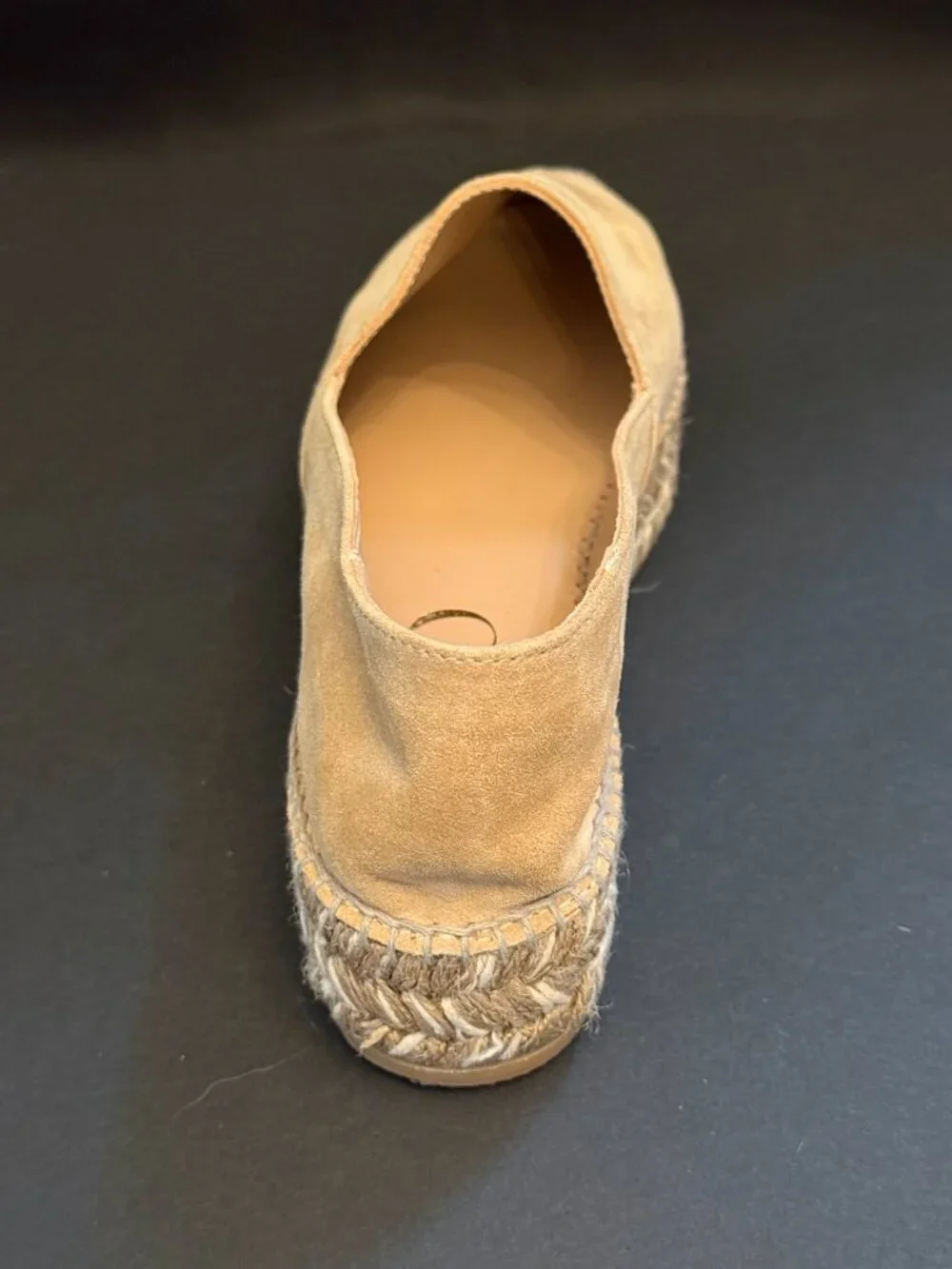 Gaimo Cream Suede Espadrille Wedges (EU 39)